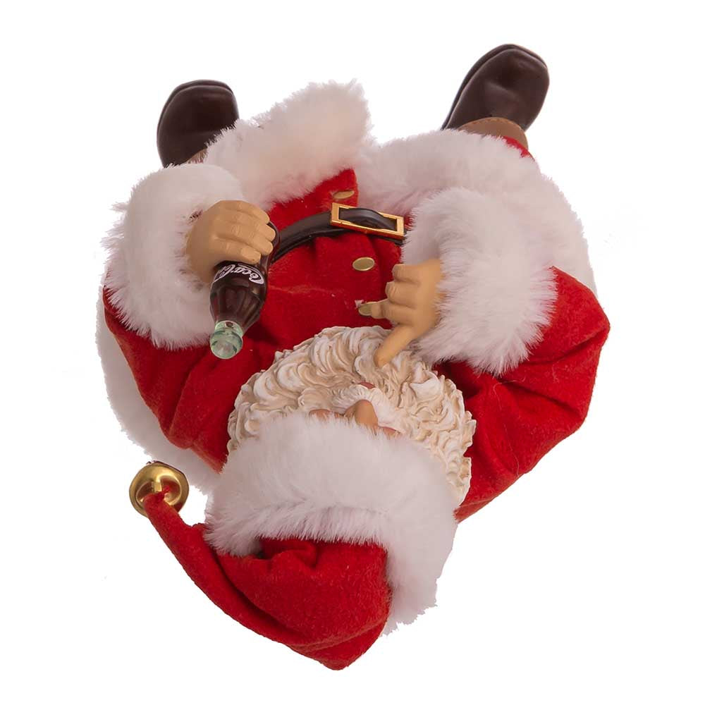 10 Inch Coca-Cola Fabriche Sundblom 90th Anniversary Santa and Dog - 2 Piece Set