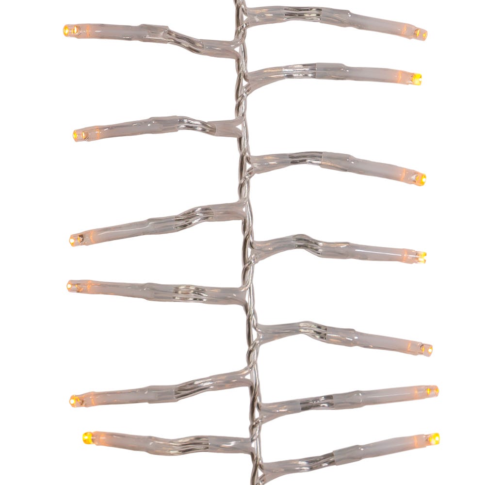 1000-Light Classic White LED Clear Wire Cluster Garland