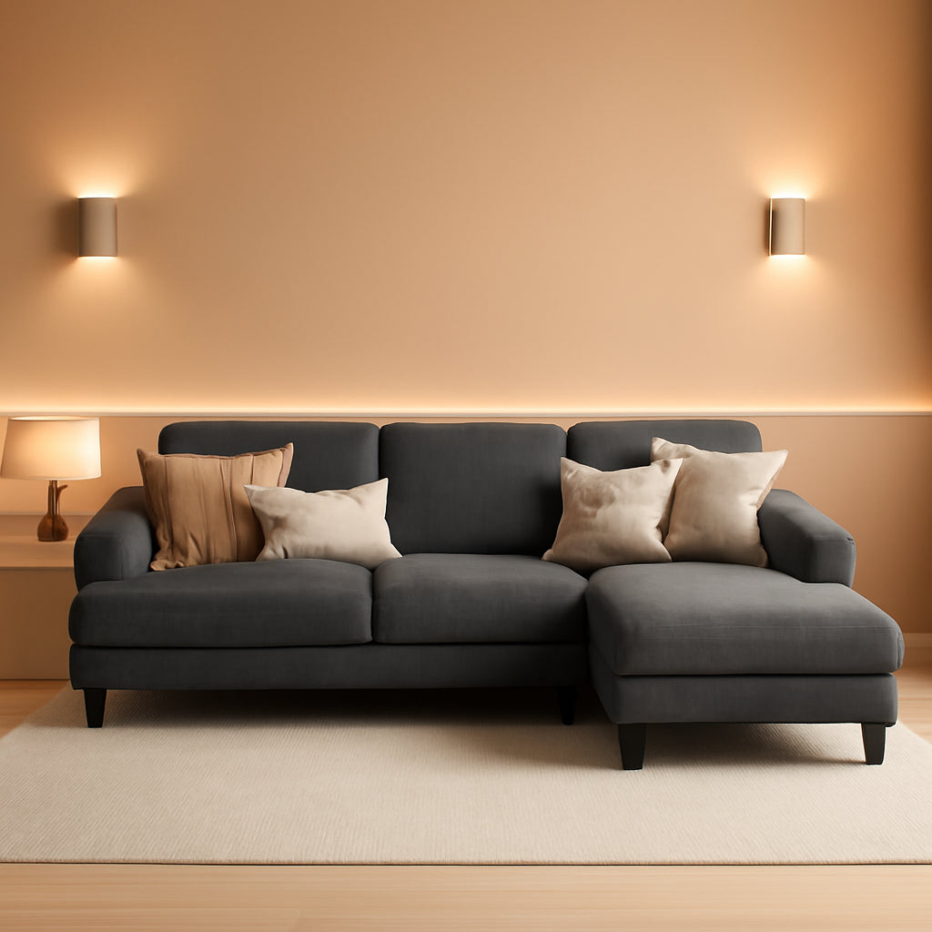 111 Grey U Shaped Sectional Sofa With Sleepable Armrests