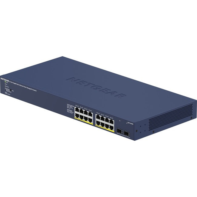16 Port Gigabit Ethernet High-Power Poe+ Smart Managed Pro Switch With 2 Sfp Por