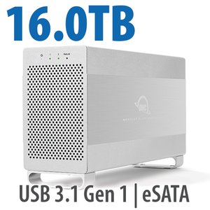 16.0TB OWC Mercury Elite Pro Dual Two-Drive RAID USB 3.2 (5Gb/s) + eSATA External