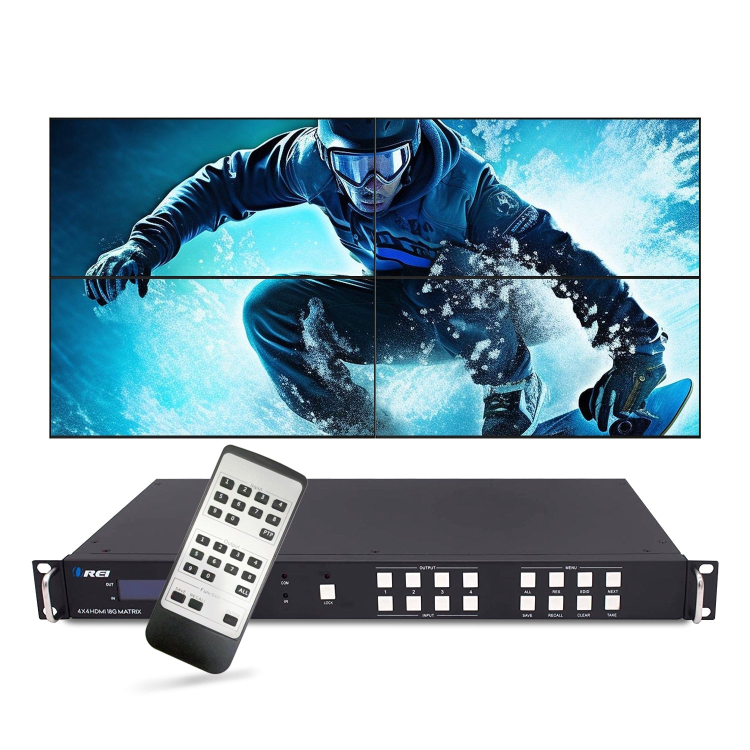 18Gbps 4x4 Seamless UHD Matrix (UHD-404VW)