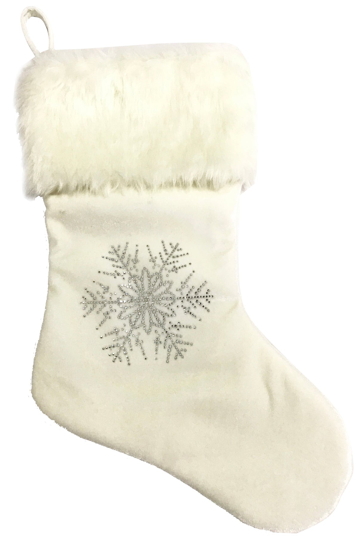 20 Inch Sequin Snowflake Stocking