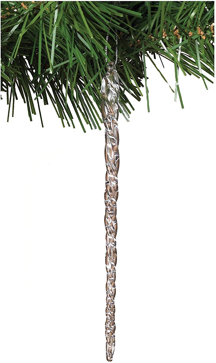 20-Pack of 4.9 Inch Spun Glass Icicles