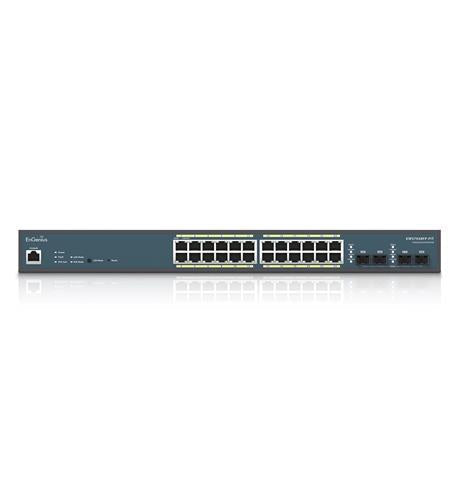 24-Port Gigabit PoE+ Switch with 410W Bu