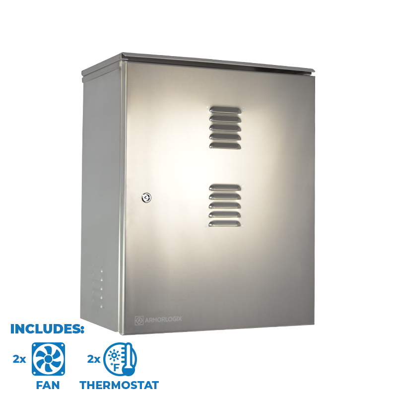 27" X 22" X 13" Nema 3 Enclosure With 2 Fans Al272213N3-Ft2
