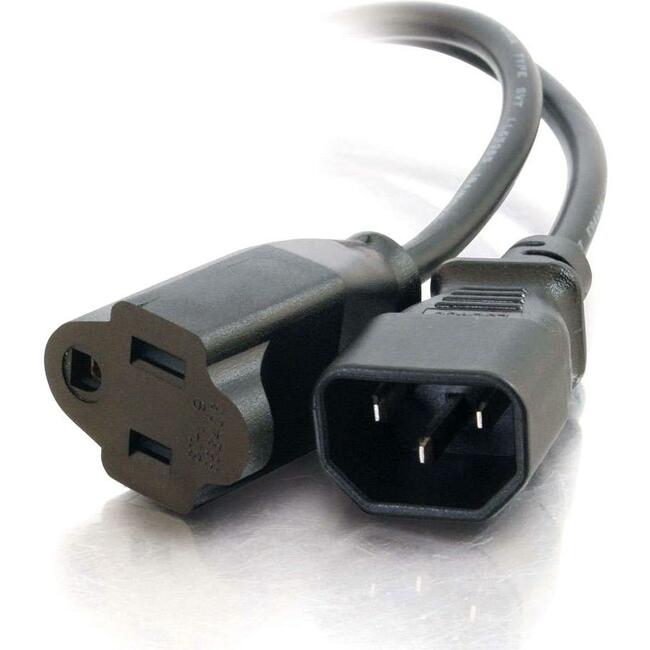 2Ft 16 Awg Monitor Power Adapter Cord (Iec320C14 To Nema 5-15R)