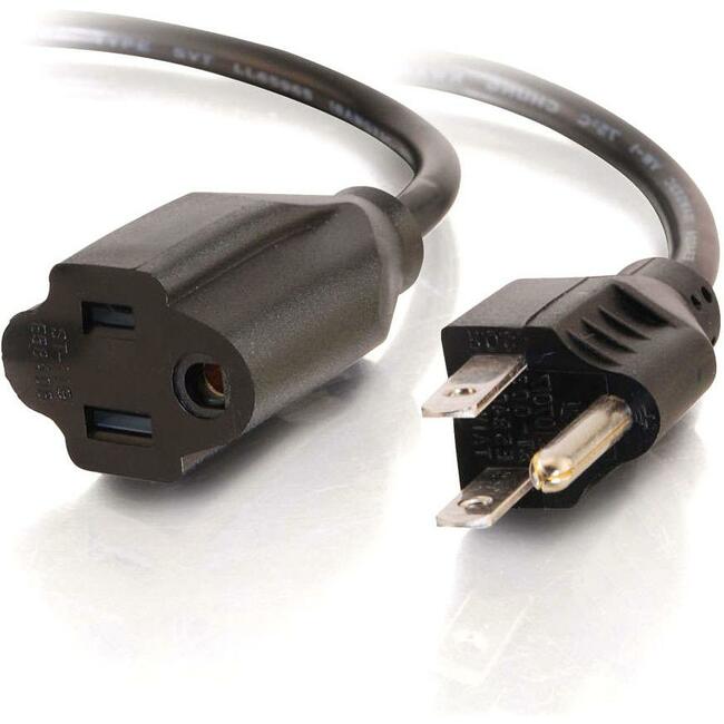 2Ft 16 Awg Outlet Saver Power Extension Cord (Nema 5-15P To Nema 5-15R) (Taa Com