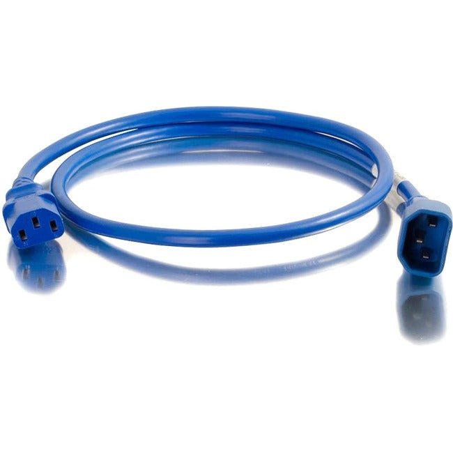 2Ft 18Awg Power Cord (Iec320C14 To Iec320C13) - Blue