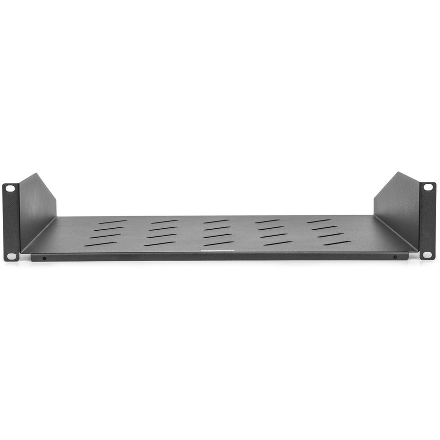 2U Universal Vented Rack Shelf,13.78In 350Mm Depth Black