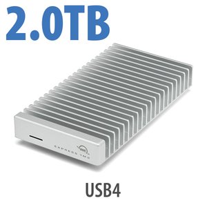 2.0TB OWC Express 1M2 USB4 (40Gb/s) Bus-Powered Portable NVMe SSD External Storage