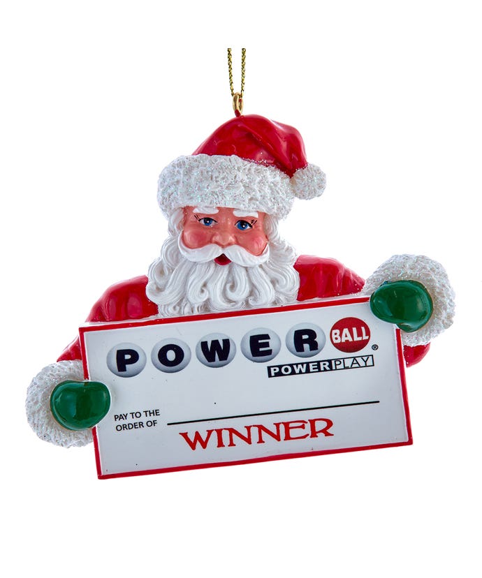 3" POWERBALL Santa Personalizeable Ornament