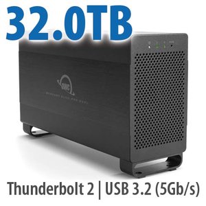 32.0TB OWC Mercury Elite Pro Dual RAID Thunderbolt 2 + USB 3.2 (5Gb/s) External