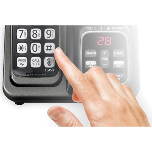 3HS Cordless Telephone- ITAD- Met Black KX-TGD563M