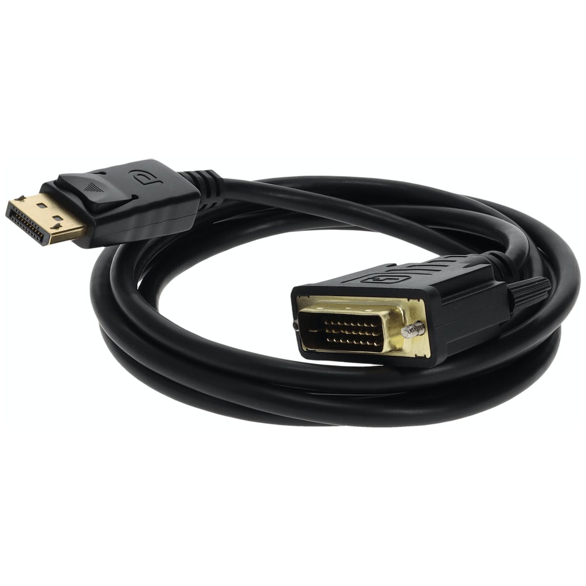 3ft DisplayPort 1.2 Male to DVI-D Dual Link (24+1 pin) Male Black Cable Which Requires DP++ For Resolution Up to 2560x1600 (WQXGA) DISPLAYPORT2DVI3F