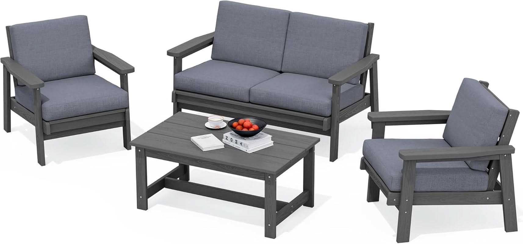 4 Piece All Weather Outdoor Sofa Sectional Set