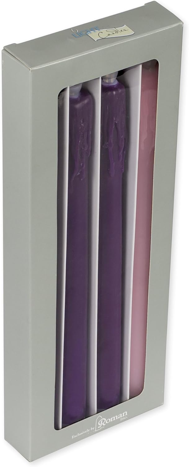 4-piece LED Advent Candle Set - 10 Inch
