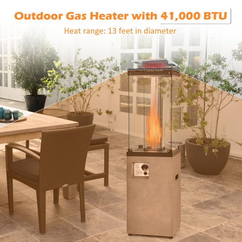 41000 BTU Propane Patio Heater With Metal Hood For Outdoor Use