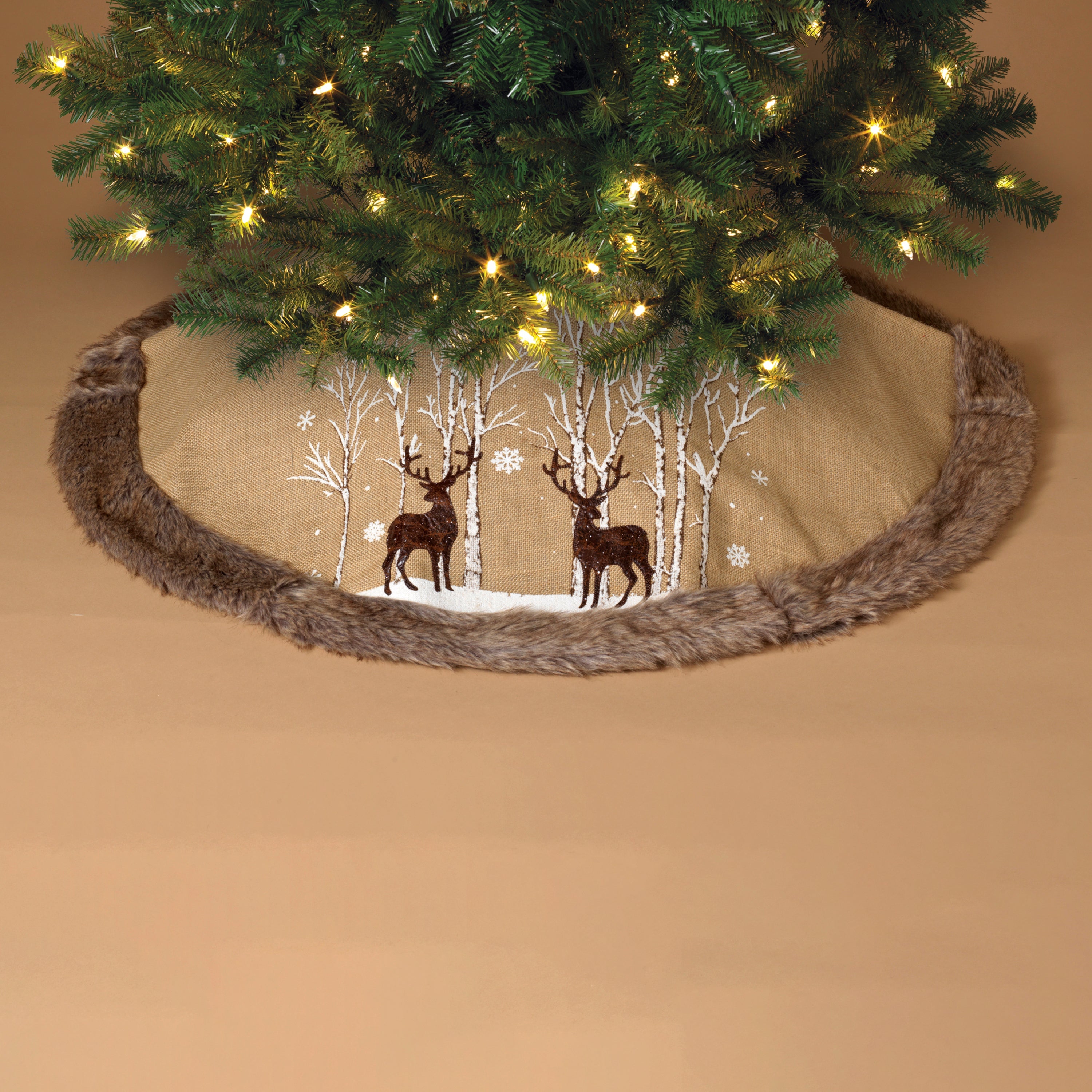 48" Reindeer Pattern Tree Skirt