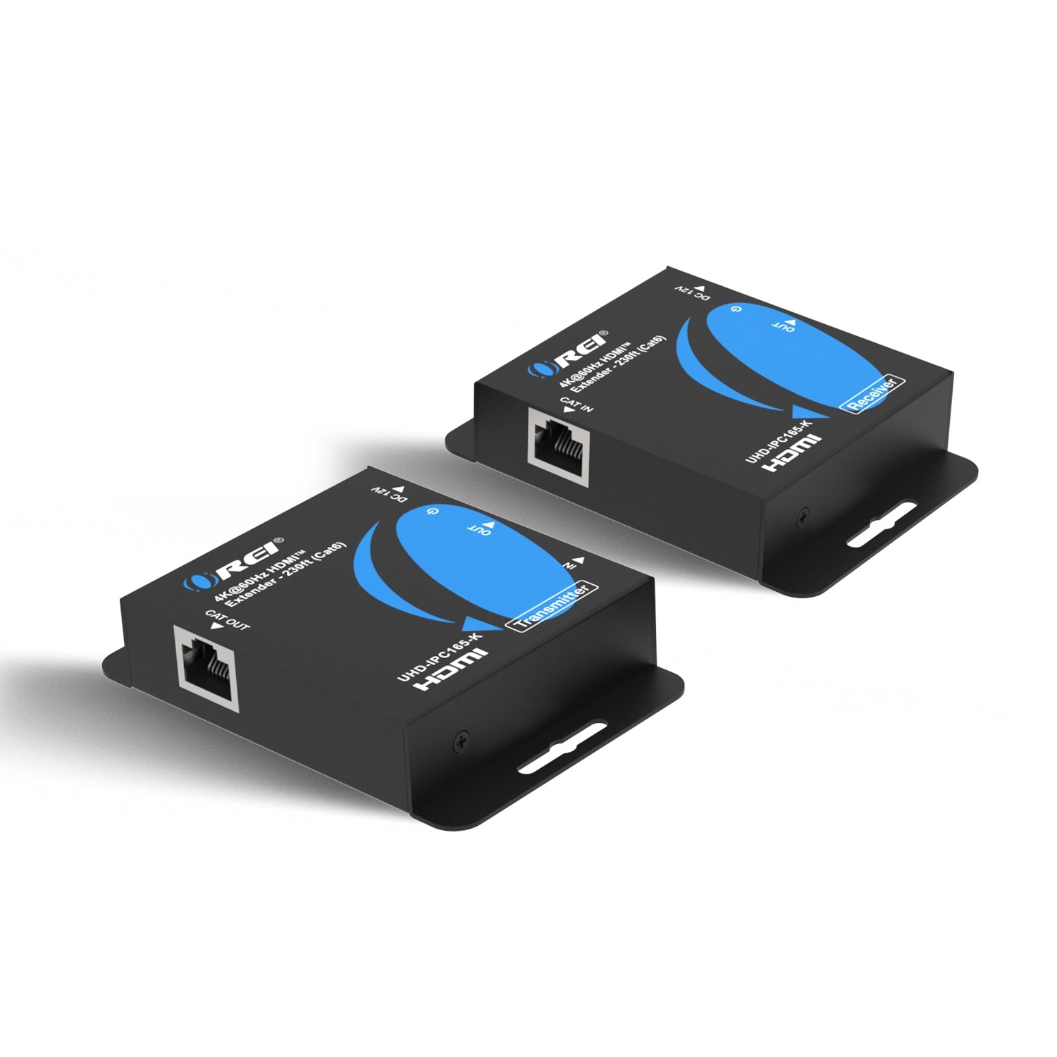 4K HDMI Extender Balun by OREI Upto 165 Feet - UltraHD 4K @ 60Hz 4:4:4 Over Single CAT6/7 (UHD-IPC165-K)