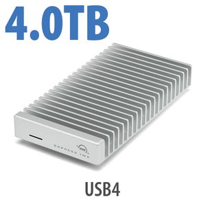 4.0TB OWC Express 1M2 USB4 (40Gb/s) Bus-Powered Portable NVMe SSD External Storage