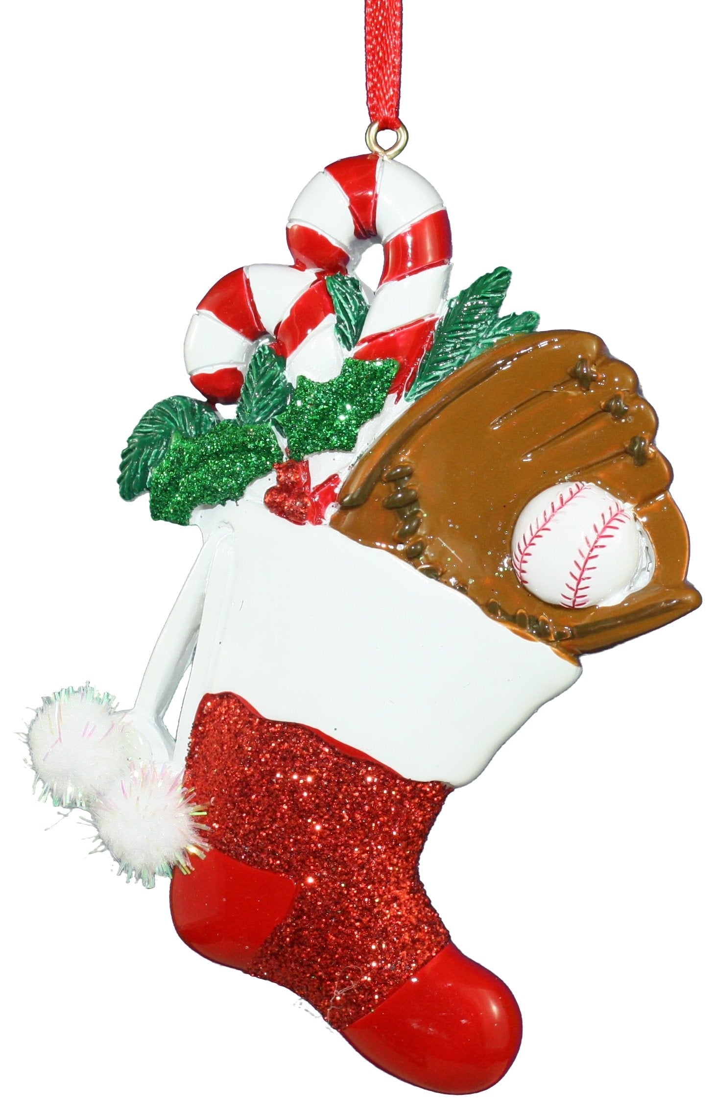 4.3 Inch Baseball Resin Sports Sock Ornament