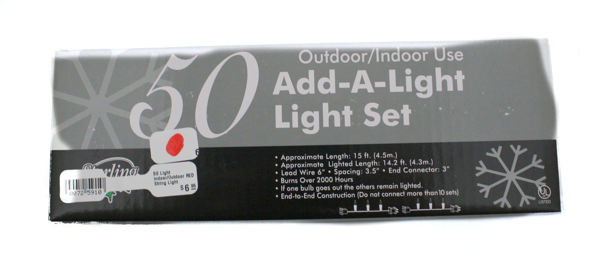 50 Light Indoor/Outdoor RED String Light