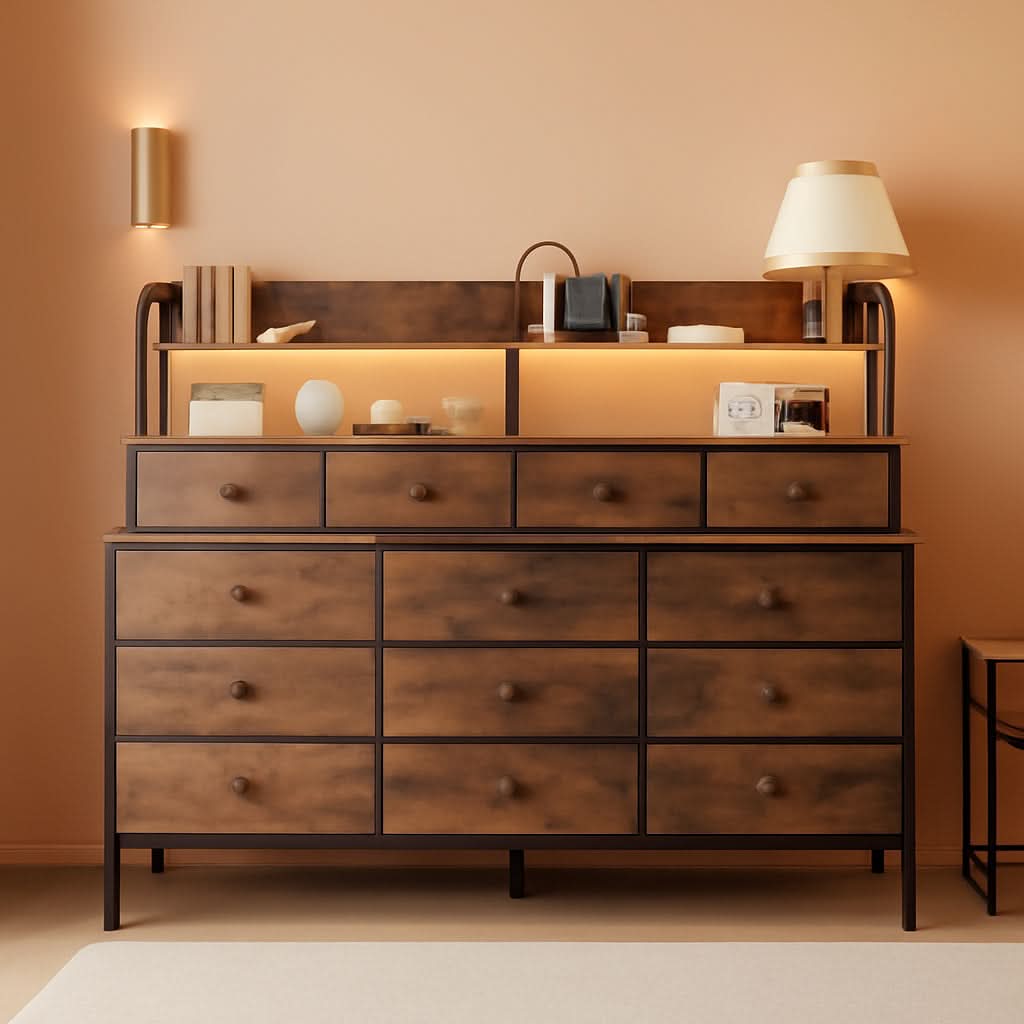 51 Inch Wide LED Dresser For Bedroom Organization Solutions