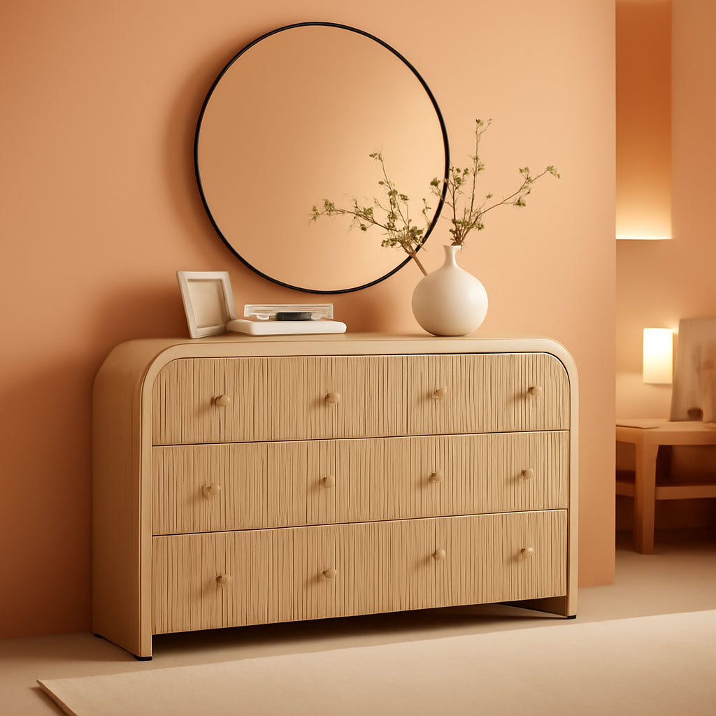 54 Inch Dresser With Six Drawers For Bedroom Organization