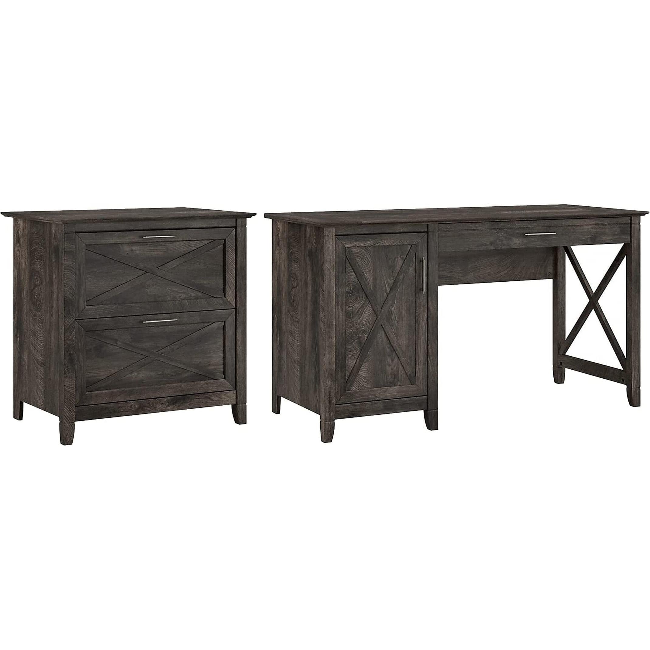 54W Computer Desk With Keyboard Tray For Home Office