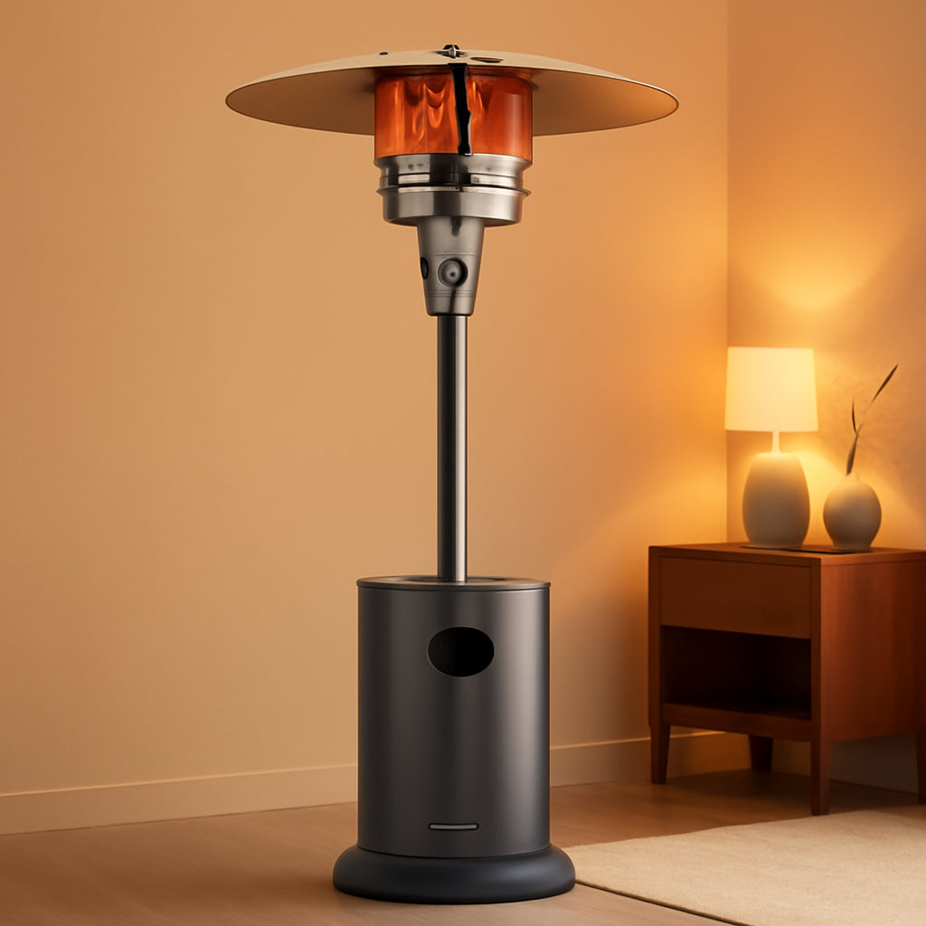 55000 BTU Propane Patio Heater With Round Table Wheels