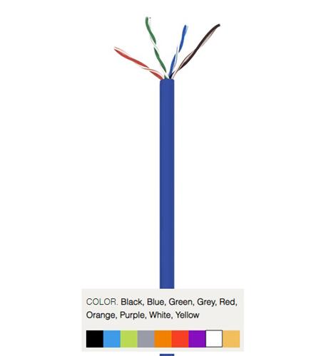 5E04URBK4 CAT5 CMR CABLE BLACK WAV-CAT5-CMR-BK