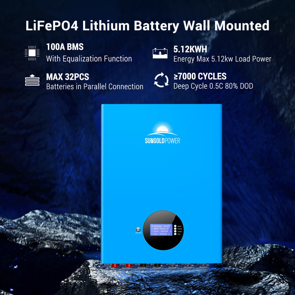 5.12KWH Powerwall LiFePO4 Lithium Battery SG48100M UL1973