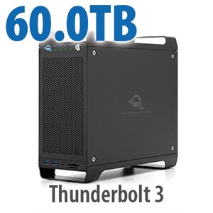 60.0TB (1x4.0TB U.2 NVMe SSD, 7x8.0TB HDD) ThunderBay Flex 8 Thunderbolt 3 Storage