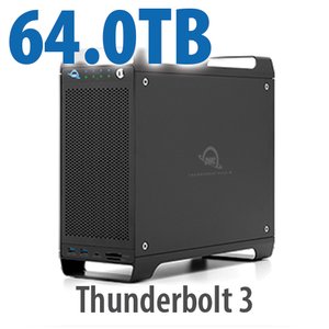 64.0TB (4x4.0TB U.2 NVMe SSD, 4x12.0TB HDD) ThunderBay Flex 8 Thunderbolt 3 Storage