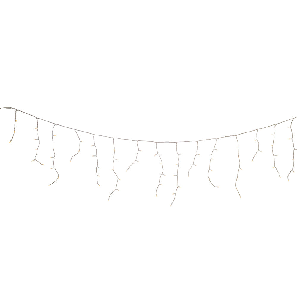 70-Light Warm White LED Icicle Light Set