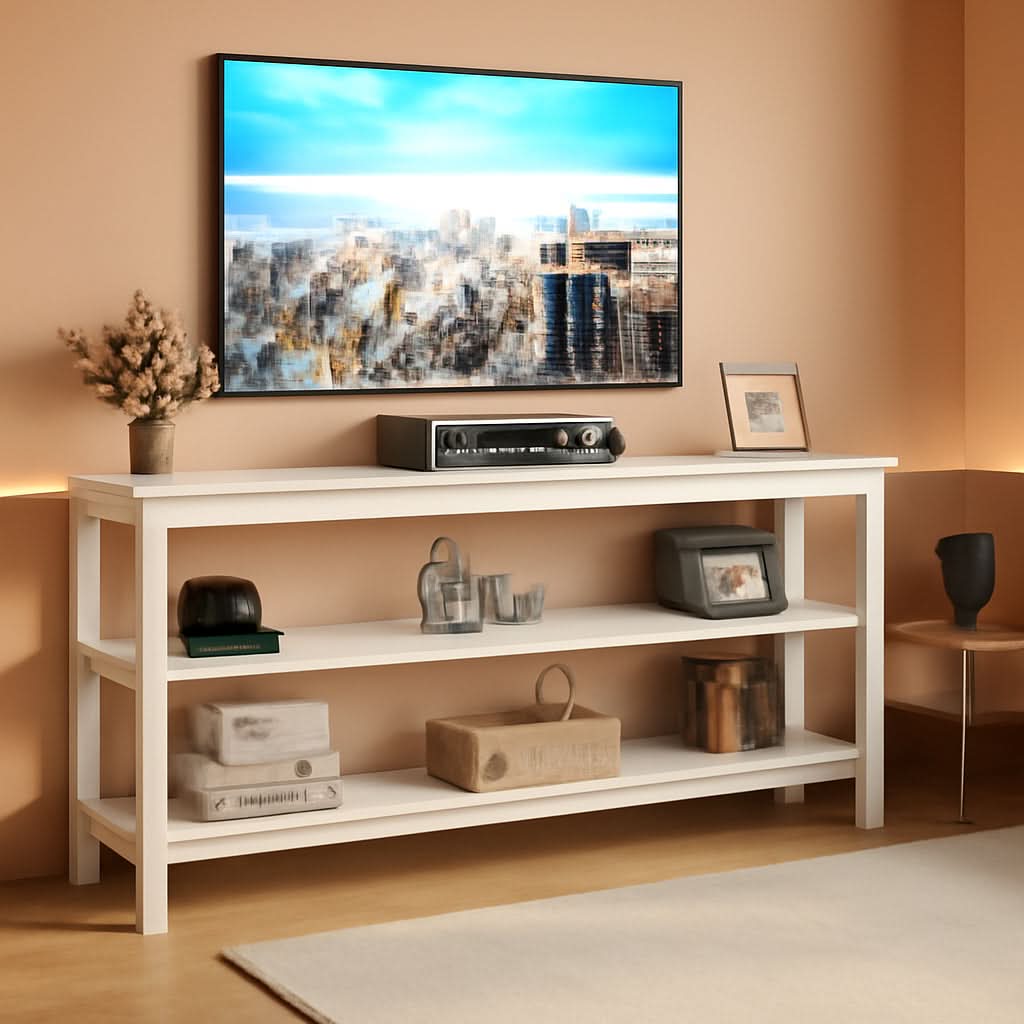 70.8 Inch Long Industrial TV Console With 3 Shelves