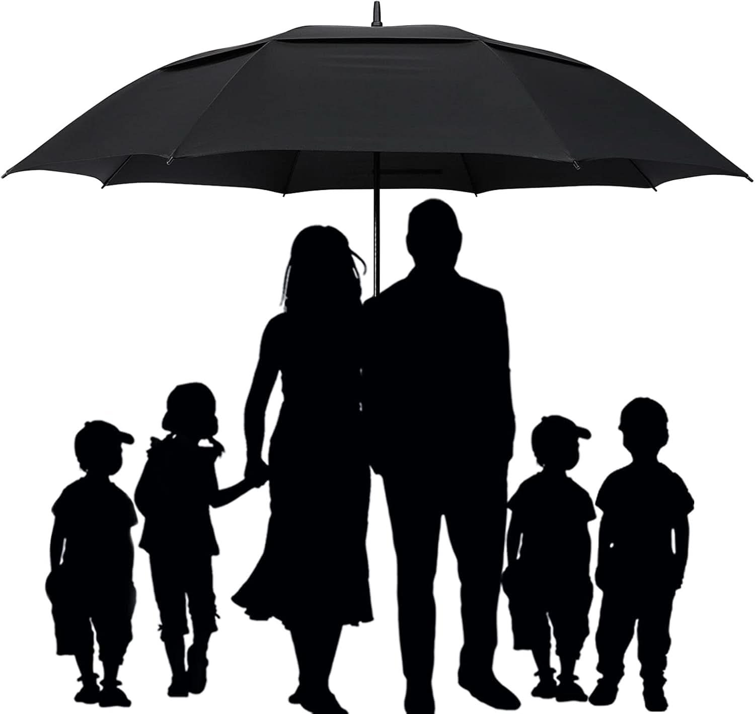 72 Inch Windproof Golf Umbrella Auto Open Double Canopy