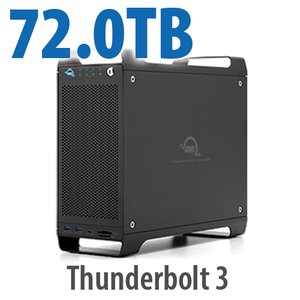 72.0TB (4x2.0TB U.2 NVMe SSD, 4x16.0TB HDD) ThunderBay Flex 8 Thunderbolt 3 Storage
