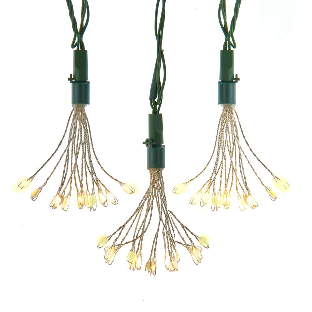 75-Light Cluster Burst Warm White Twinkle LED Light Set