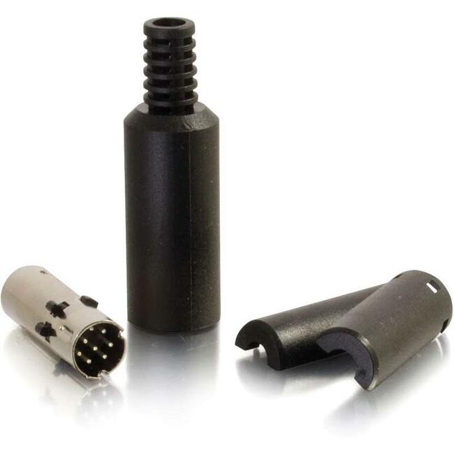 8-Pin Mini Din Male - Black Boot