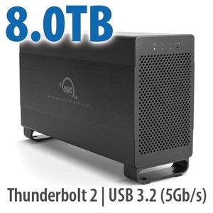 8.0TB OWC Mercury Elite Pro Dual RAID Thunderbolt 2 + USB 3.2 (5Gb/s) External