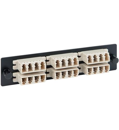 ADAPTER PANEL- 6 QUAD LC- 24F- BEIGE- MM ICC-ICFOPL1615