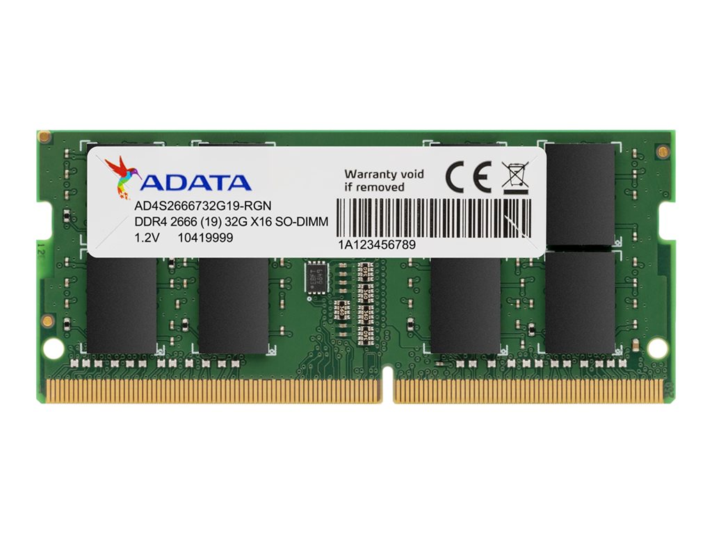 ADATA Premier Series - DDR4 - module - 8 GB - SO-DIMM 260-pin - 2666 MHz / PC4-21300 - CL19 - 1.2 V - unbuffered -