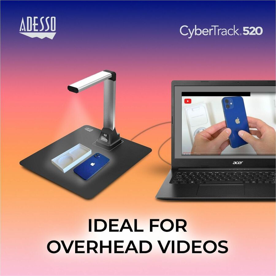 ADESSO CyberTrack 520 Visual Presenter – Real-Time Projection for Professionals
