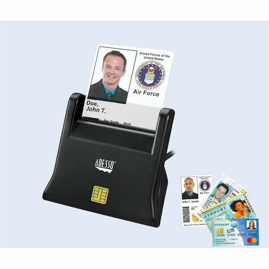 ADESSO TAA CAC USB DESKTOP SMART CARD READER, WORKS FOR WINDOWS AND MAC