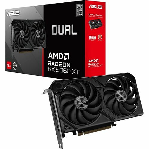 ASUS Dual Radeon RX 9060 XT 16GB PCIe 5.0 GPU for High-Performance Gaming