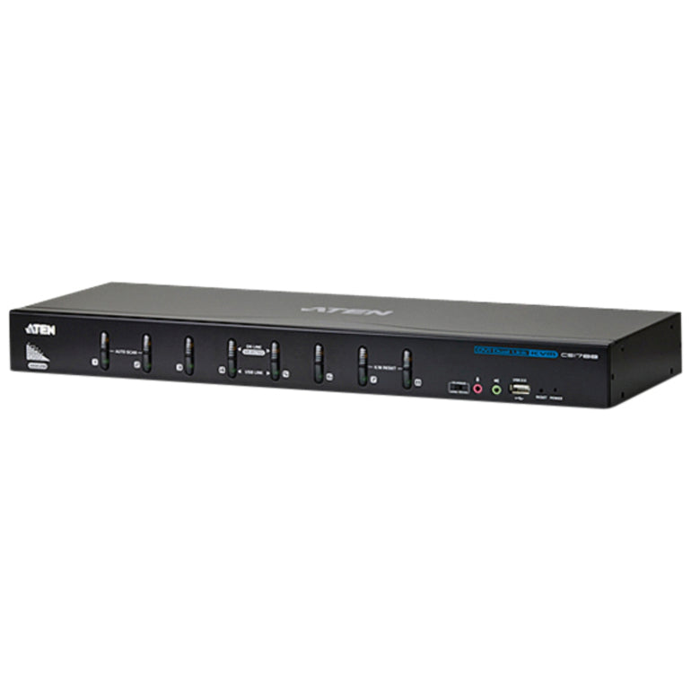 ATEN 8-Port USB DVI Dual Link KVM Switch-TAA Compliant - 8 Computer(s) - 2560 x 1600 - 12