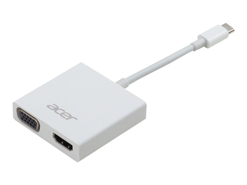Acer - External video adapter - USB-C - HDMI, VGA - white - bulk