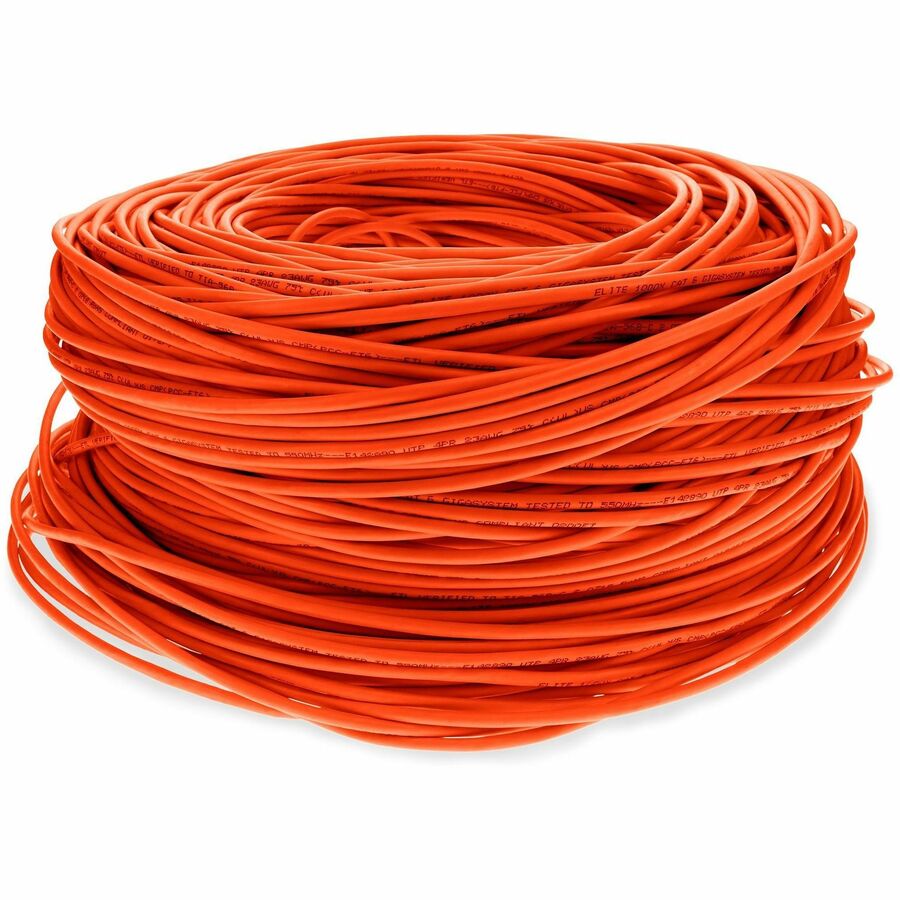 AddOn 1000ft Non-Terminated Orange Cat6 Straight UTP PVC Copper Patch Cable ADD-CAT6BULK1K-OE